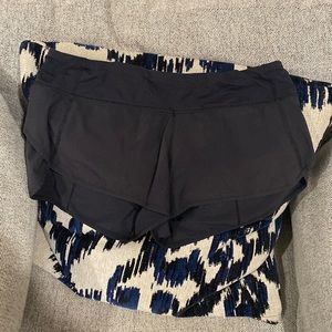 Size 8 black lululemon shorts